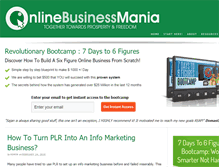Tablet Screenshot of onlinebusinessmania.com